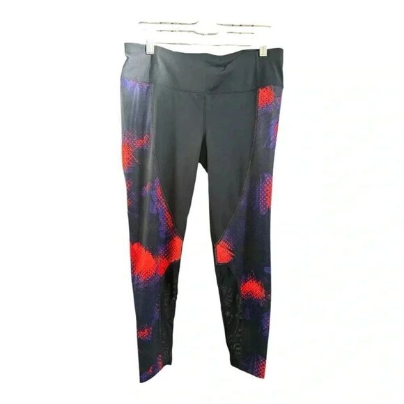 Athleta Electro Ankle Tight Size L. Vibrant Cobalt Blue Mesh Panel. NWT - Picture 5 of 7